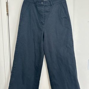 Everlane black Denim wide leg high waist crop size 10